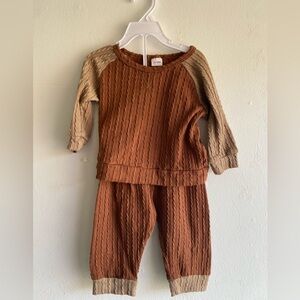 Brown Matching Sweater & Pants